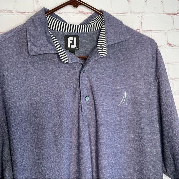 FootJoy FJ Golf Polo Gray Shirt Mens Short Sleeve Athletic Fit Size Large. - Picture 7 of 8
